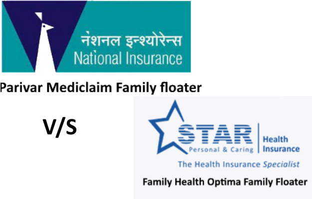 नेशनल इन्शुरन्स परिवार मेडिक्लेम फैमिली फ्लोटर बनाम स्टार हेल्थ फैमिली हेल्थ ऑप्टिमा फैमिली फ्लोटर - National Insurance Parivar Mediclaim Family Floater vs Star Health Family Health Optima Family Floater in Hindi