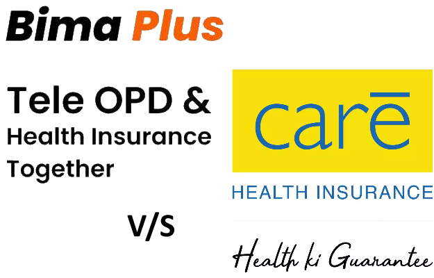 Care केयर हेल्थ इन्शुरन्स बनाम myUpchar बीमा प्लस - Care Care Health Insurance V/s myUpchar Bima Plus