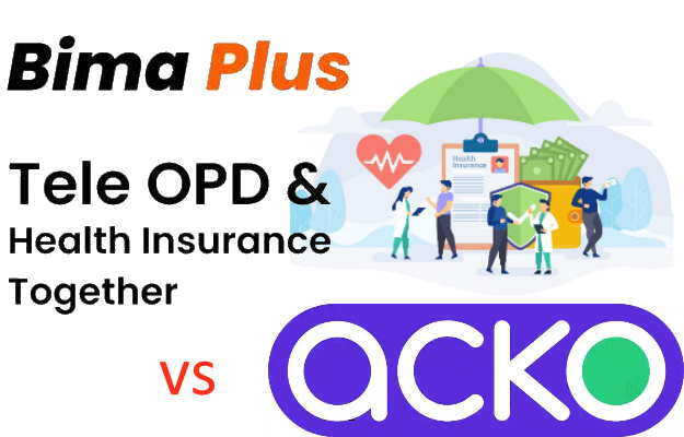 एको इन्शुरन्स बनाम myUpchar बीमा प्लस - Acko Insurance vs myUpchar Bima Plus in Hindi