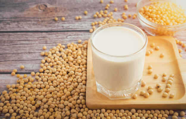 How much milk can be made with 1 kg of soybean?