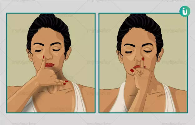सूर्यभेदन प्राणायाम करने का तरीका और फायदे - Surya bhedana pranayama (Right nostril breathing) steps and benefits in Hindi