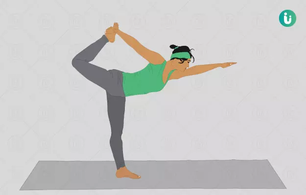 नटराज आसन करने का तरीका और फायदे - Natarajasana (Dancer Pose) steps and benefits in Hindi