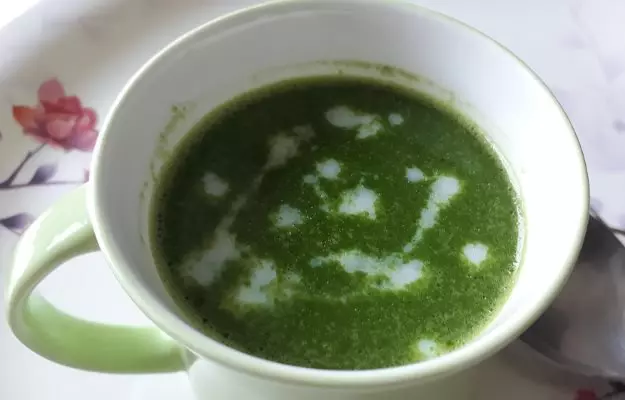 पालक सूप रेसिपी - Palak soup recipe in hindi